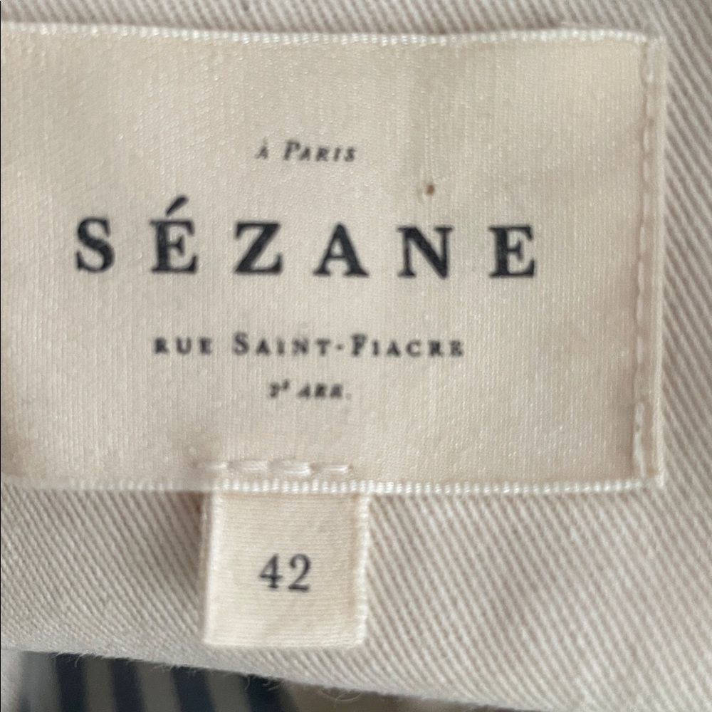 Sezane Cream Midi Dress with Belt - Picture 16 of 16
